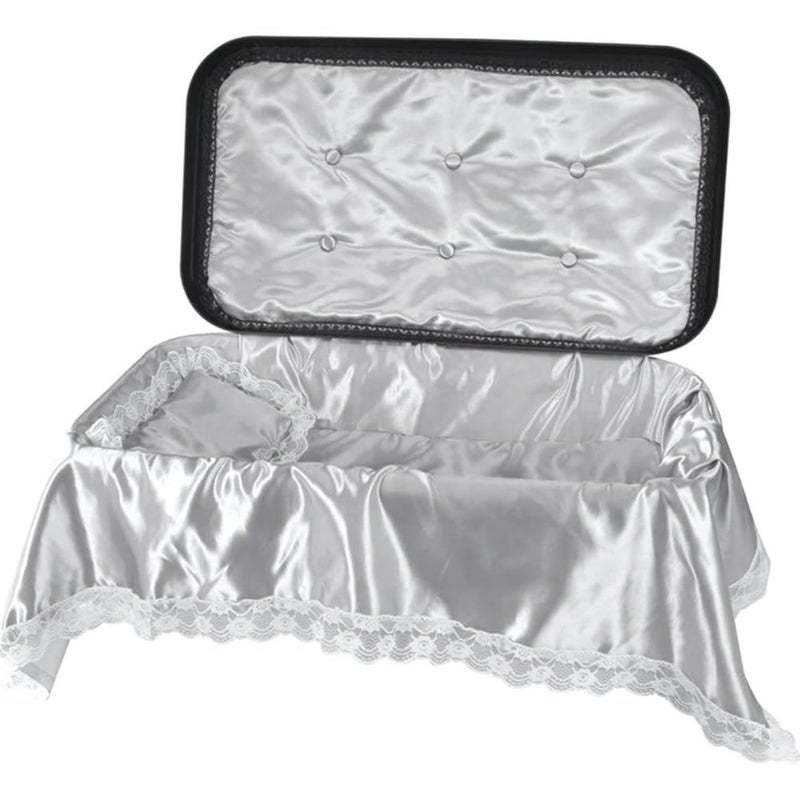 Pet Memory Shop Elegance Series Pet Casket, Safe, Durable & Elegant Memorial Burial Box for Dogs, Cats and Pets, Thoughtful Pet Loss Gift, Ideal for Honoring Your Petâ€™s Memory (Small â€“ Black/Silver) - Image 1